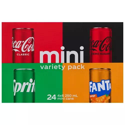 Coke Variety Mini 24 Pack 250ml