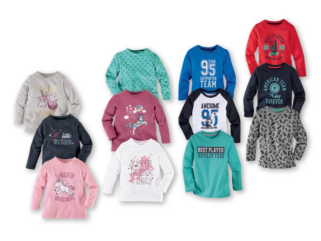 LUPILU Kids' Long-Sleeved Tops