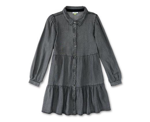 Serra Ladies Tiered Chambray Dress