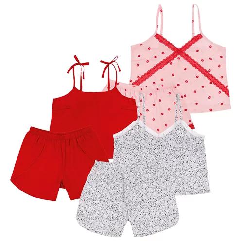 UP 2 FASHION Pyjama court en satin pour femmes