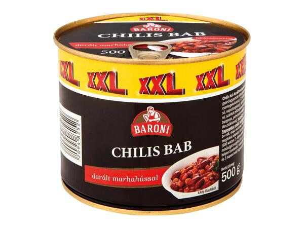 Chilis bab darált marhahússal*