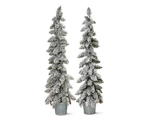 Merry Moments 
 Flocked Potted Trees