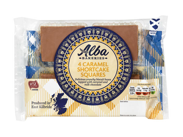 Alba Bakeries 4 Caramel Shortcake Squares