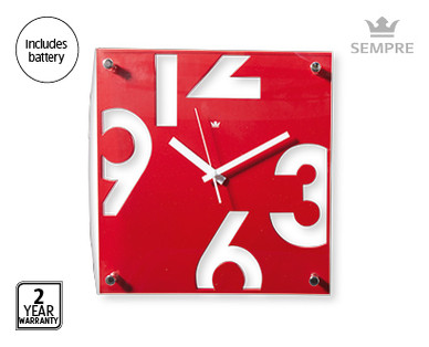 CURVED GLASS WALL CLOCK