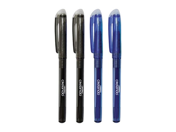Crelando Black & Blue Erasable Rollerball Pen - 4 Pack