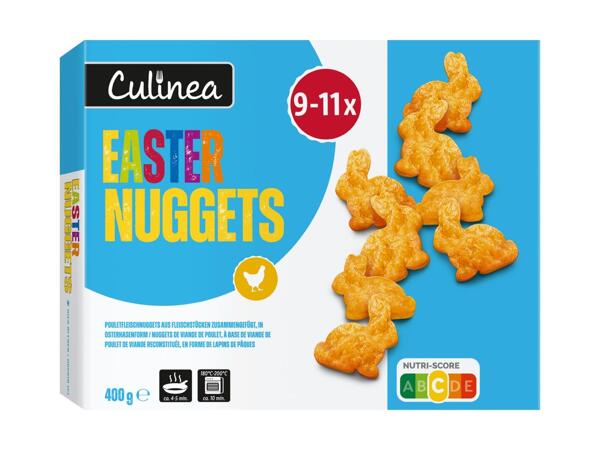Nuggets de poulet en forme de lapin de Pâques