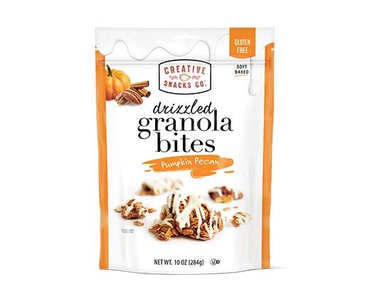 Creative Snacks 
 Apple Cinnamon or Pumpkin Pecan Granola Drizzlers