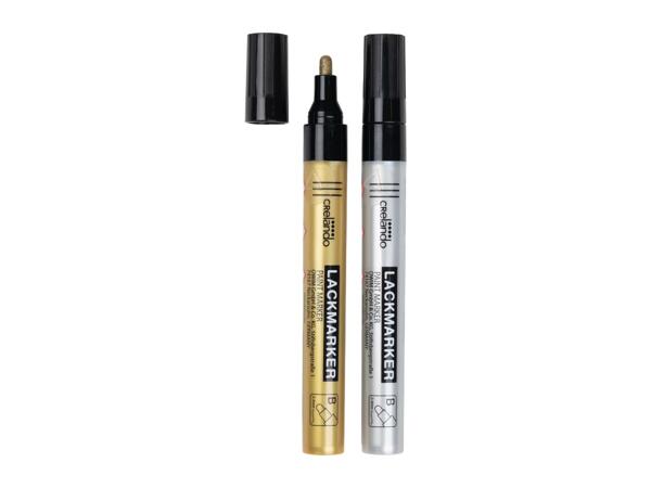 Crelando Silver & Gold Marker Pens - 2 Pack