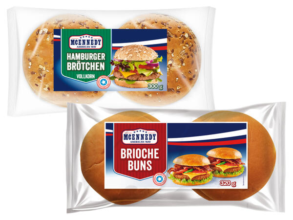 Brioche-Buns 4er/Vollkorn-Buns 6er