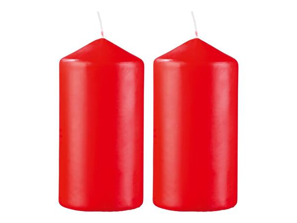 Christmas Pillar Candles, 2, 4 or 6 pieces