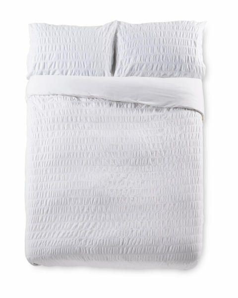 Double White Stripe Cotton Duvet Set