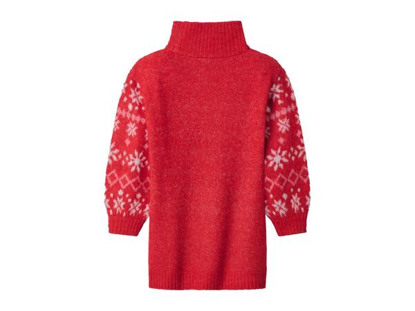 Lupilu Younger Kids' Red Christmas Jumper Dress