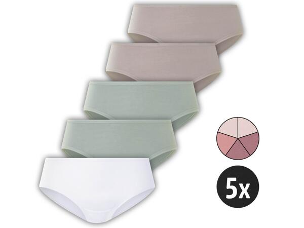 Ladies' hipster briefs, 5 pieces