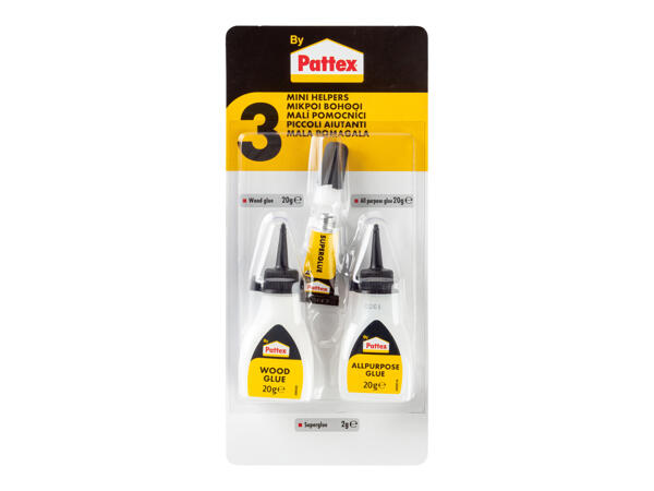Transparent or classic contact adhesive or glue set