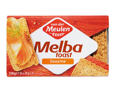 Van der Meulen Melba Toast Sesame 120g