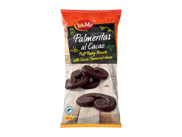 Palmeritas al Cacao Chocolate Flavour Puff Pastry Biscuits