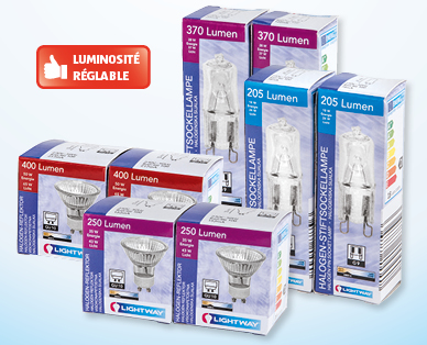 Ampoules halogènes haut voltage LIGHTWAY