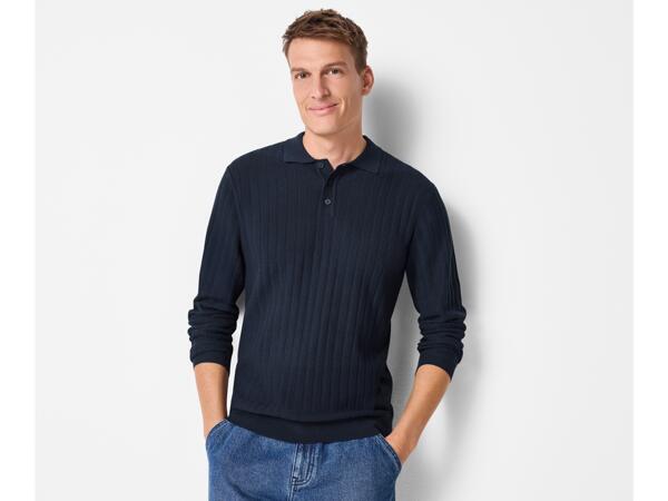 Men's Long Sleeve Polo Jumper