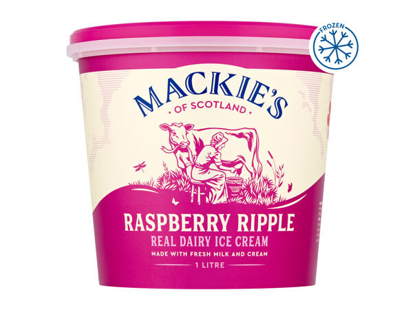 Mackie's White Chocolate & Raspberry Ice Cream