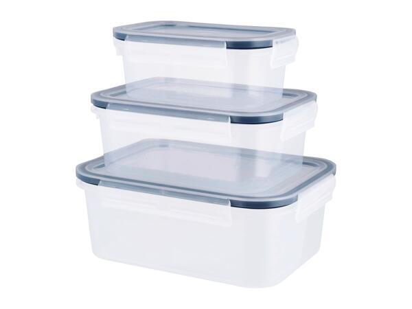 Silvercrest Rectangular Food Storage Container Set - 3 Piece Set