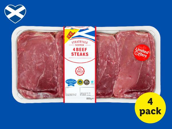Strathvale 4 Scottish Beef Steaks