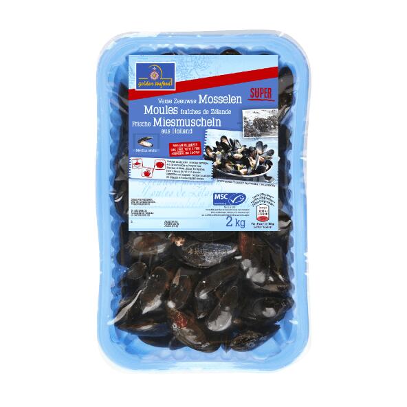 GOLDEN SEAFOOD(R) 				Moules de Zélande fraîches " Super "