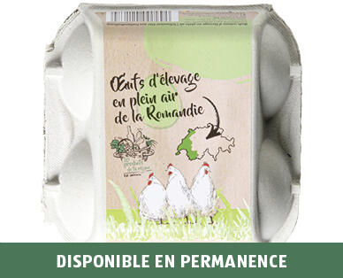 ŒUFS D'ÉLEVAGE EN PLEIN AIR DE LA RÉGION