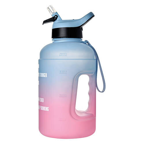 Hydration Tracker Water Bottle, Blue/Pink