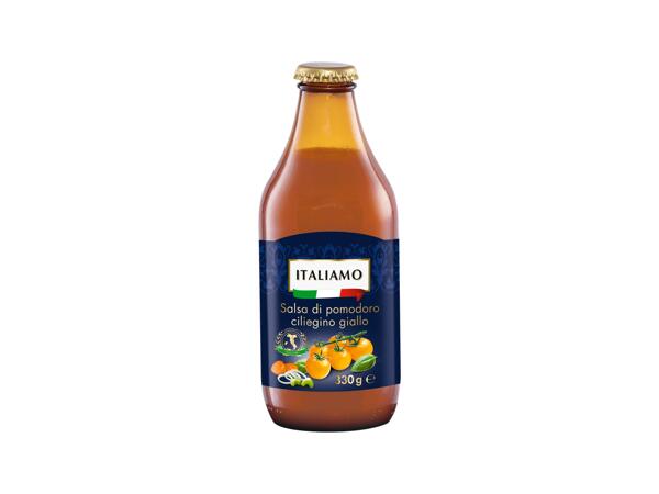 Yellow cherry tomato sauce